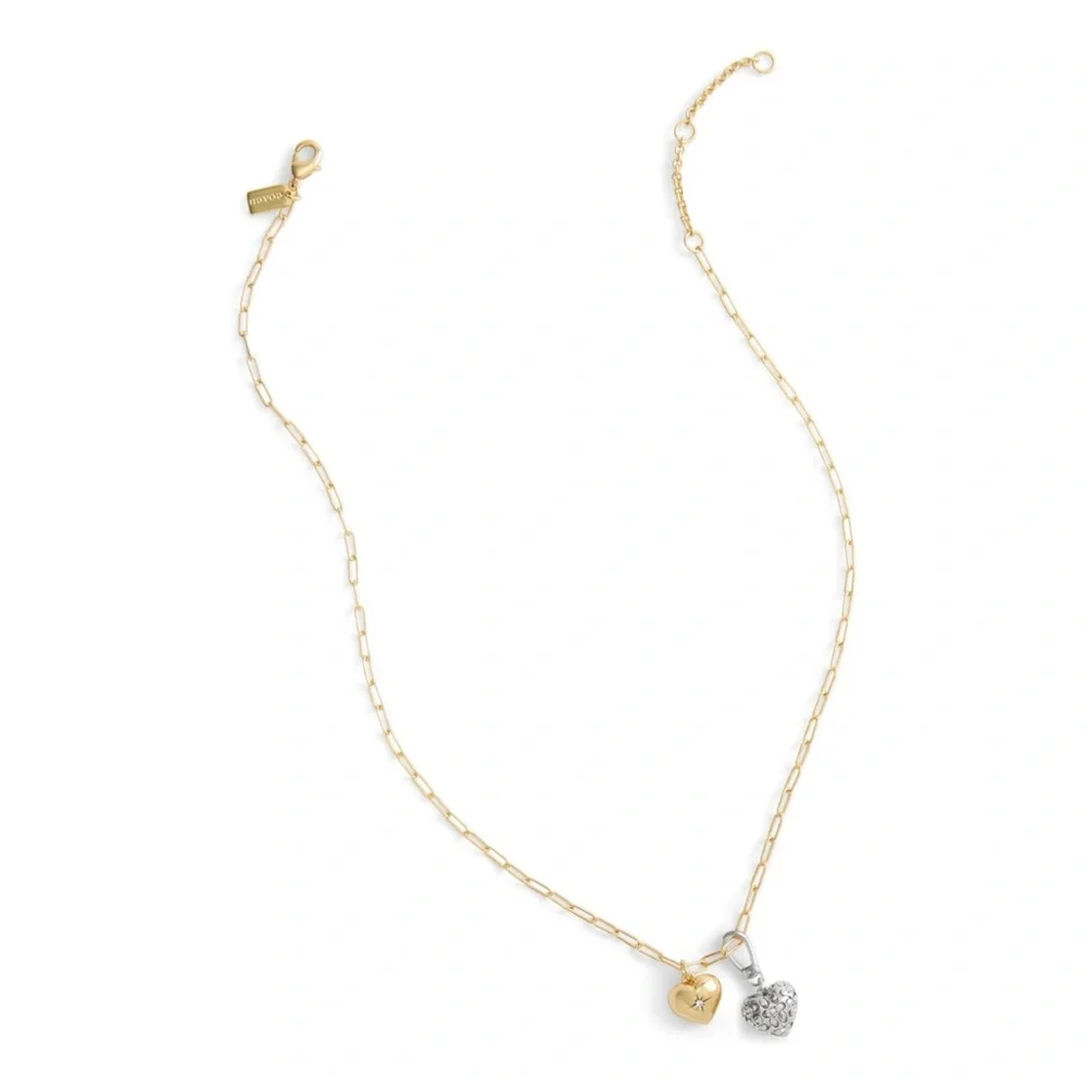 New Coach Silver Heart Charm Keychain with Logo Design - Picture 6 of 7